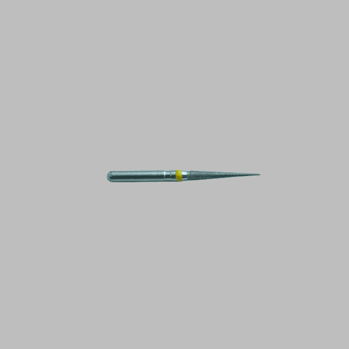 Needle Taper Bur (Yellow Ring – Extra Fine).png